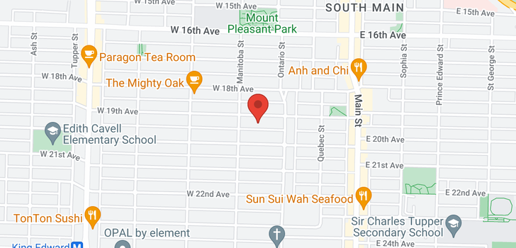 map of 62 W 19TH AVENUE